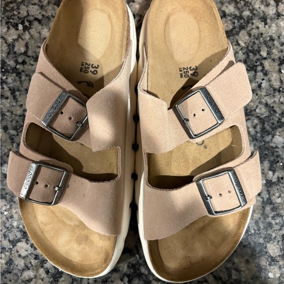 Papillio Women's Sandals in Beige with White Sole - Picture 2 of 6